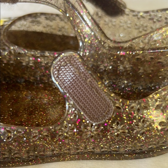 Source Unknown Brown/ pink Glitter Dress Shoes mini Melissa style #201 - Picture 6 of 11